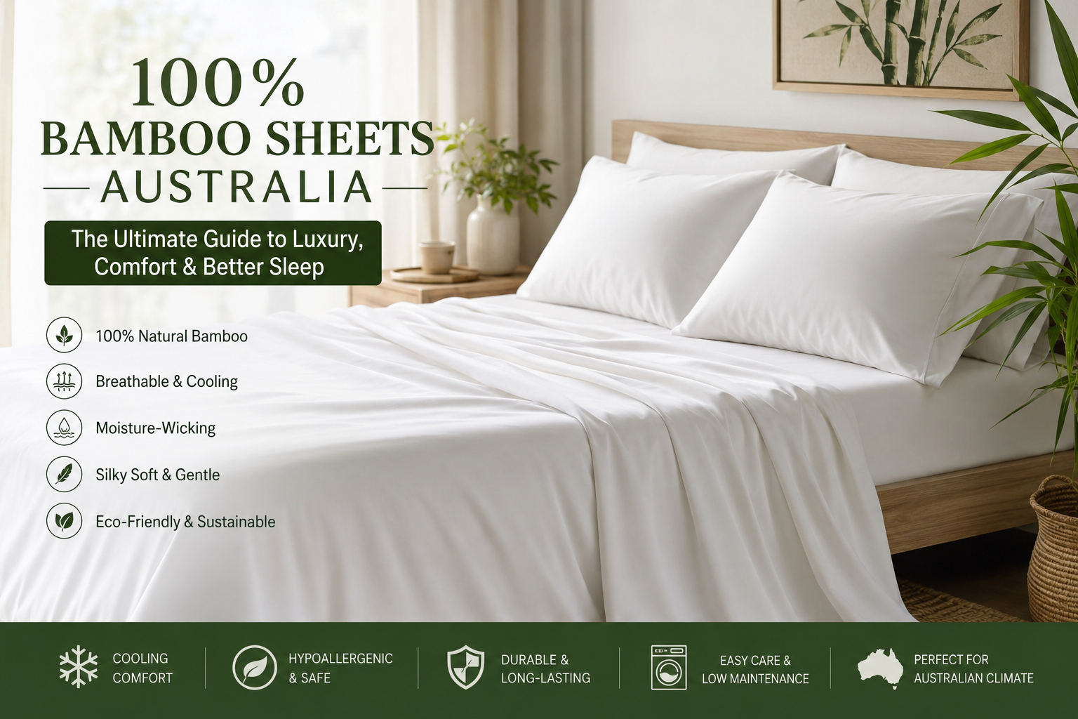 100% Bamboo Sheets Australia: A Complete Guide to Luxury, Comfort & Better Sleep