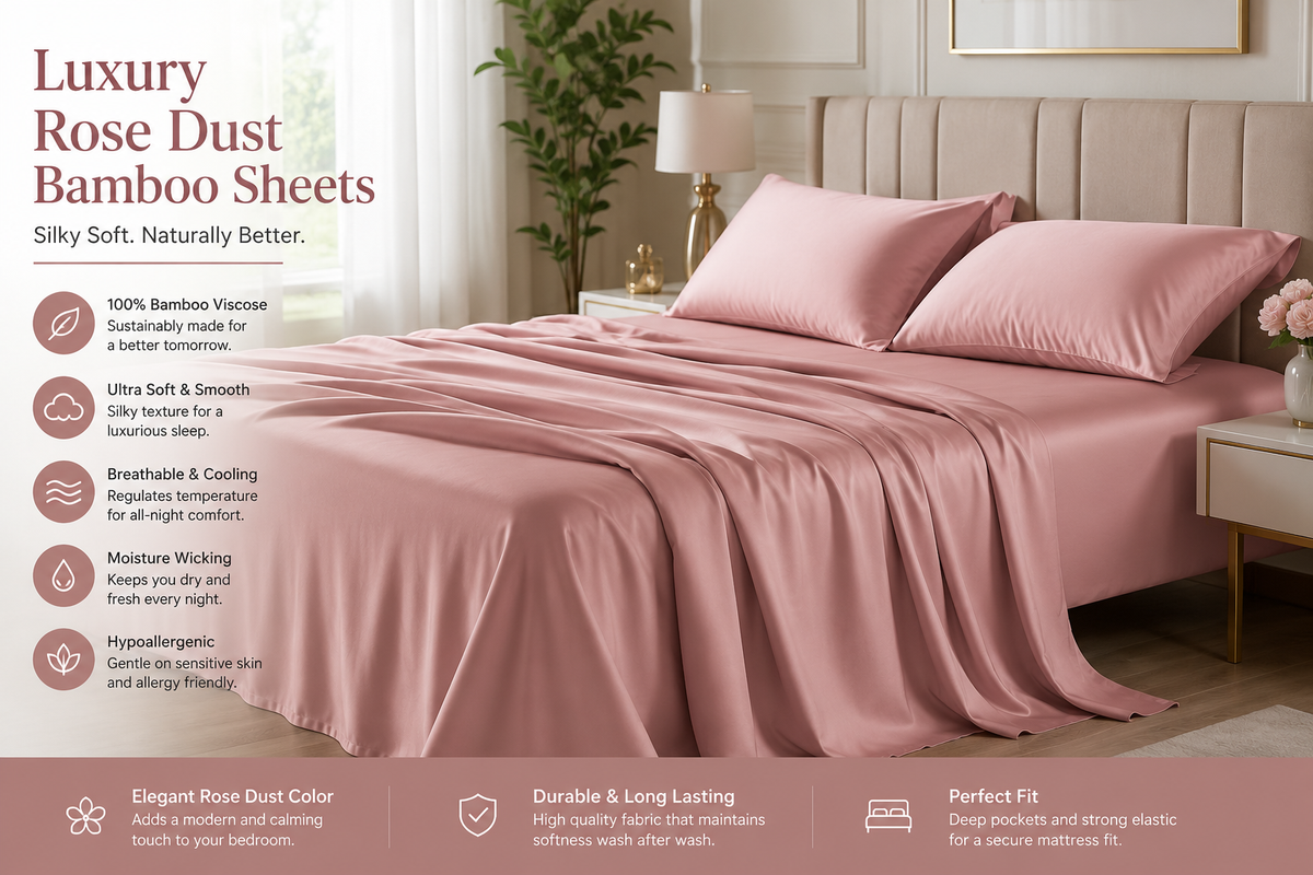 Luxury Rose Dust Bamboo Sheets: A Premium Choice for Better Sleep
