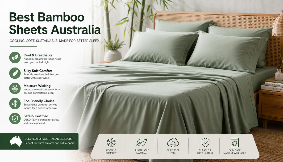 Best bamboo sheets Australia premium cooling bamboo bedding for hot sleepers