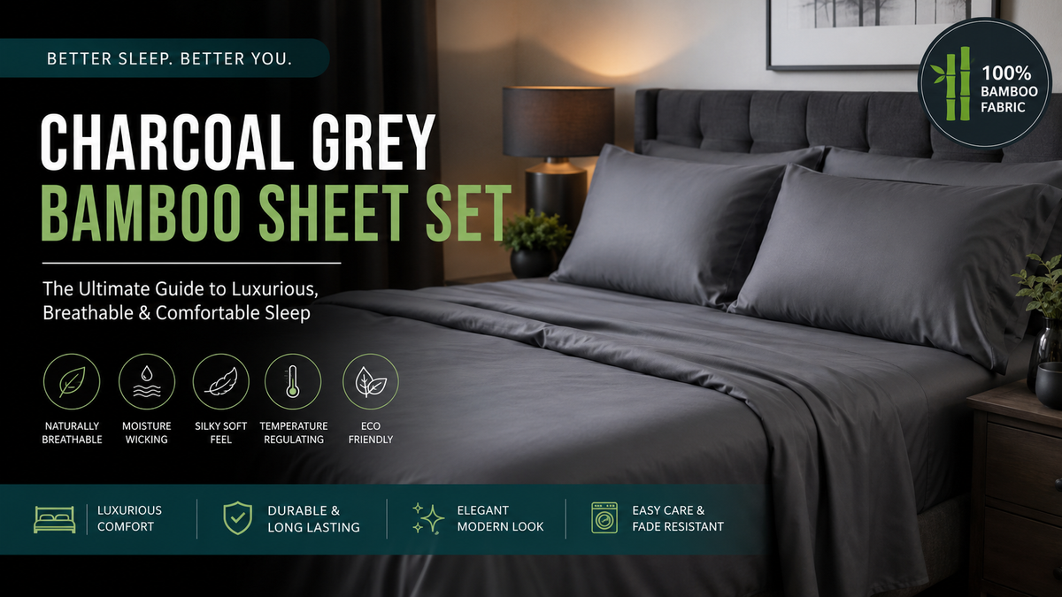 Charcoal Grey Bamboo Sheet Set: A Stylish Upgrade for Better Sleep