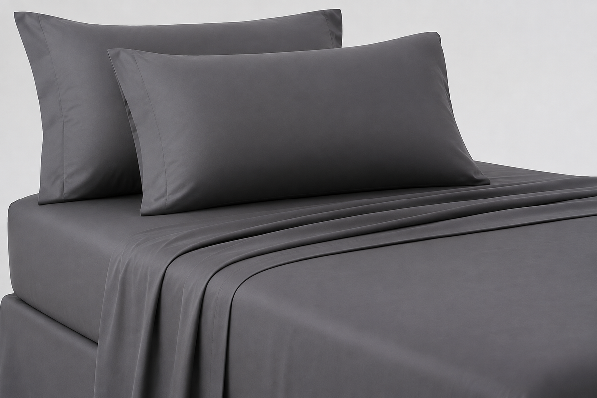 Charcoal Grey Bamboo Sheet Set – Soft Cooling Bamboo Bedding