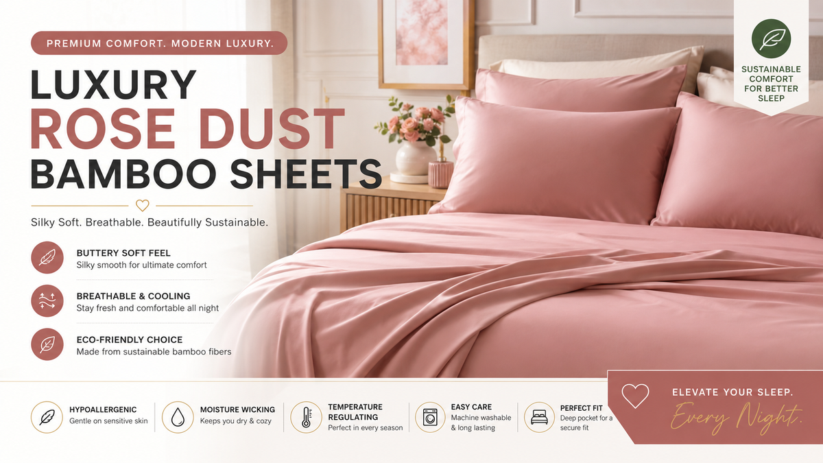 Luxury Rose Dust Bamboo Sheets: A Stylish Upgrade for Better Sleep