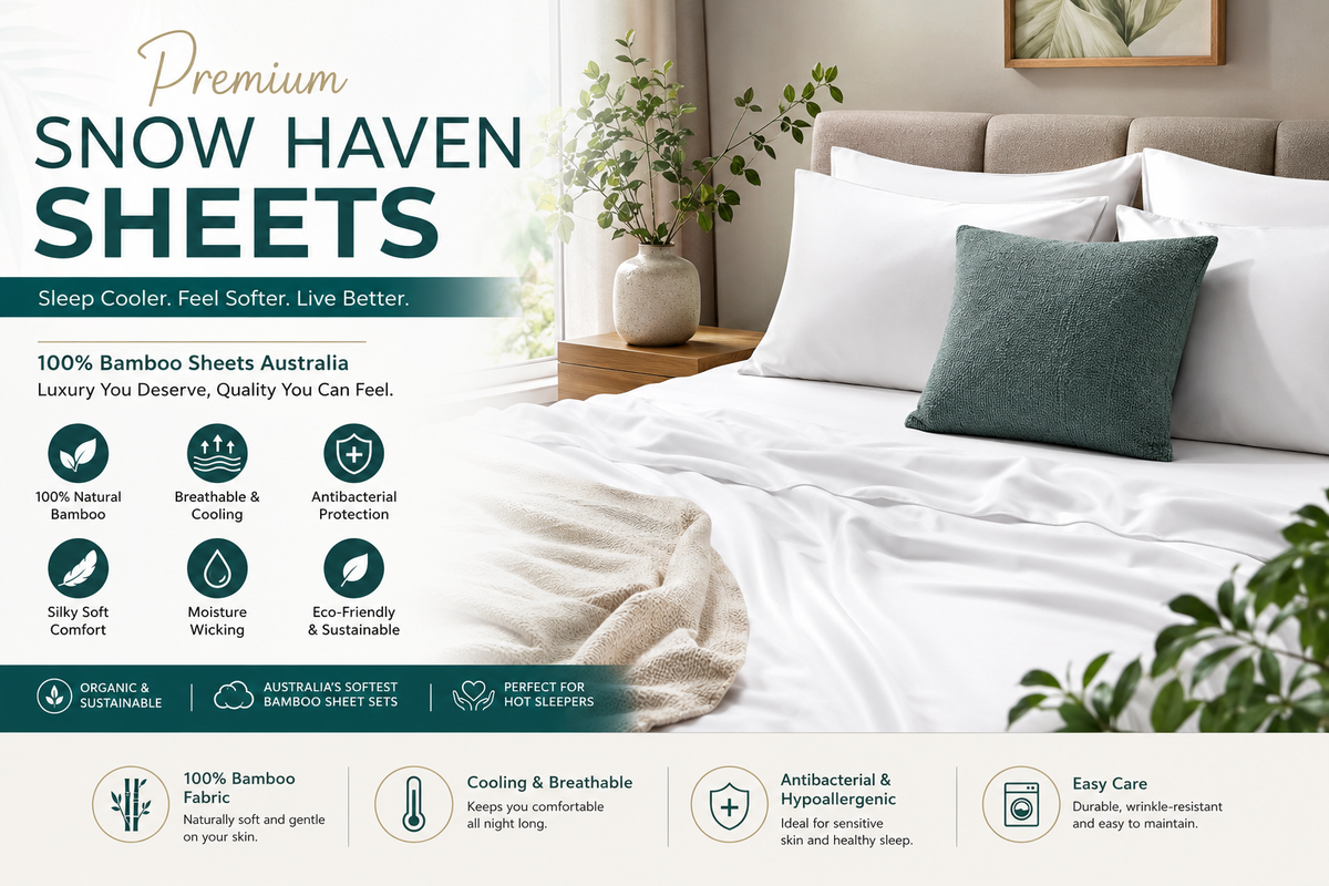 Premium Snow Haven Sheets: Sleep Cooler, Softer & Better Every Night