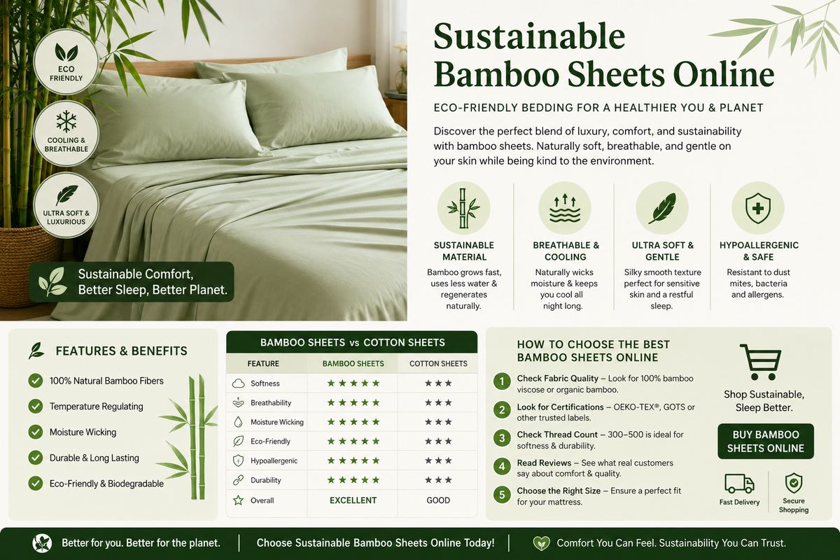 Sustainable Bamboo Sheets Online: The Smart Choice for Better Sleep